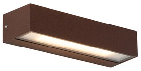 Индустриален стенен аплик ръждяво кафяв с LED IP65 - Steph