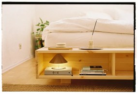 Двойно легло от масивен бор с включена подматрачна рамка в естествен цвят 140x200 cm Merge – Karup Design