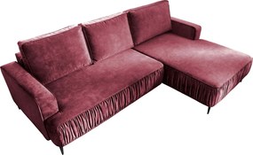 Ъглов диван Lavar-Розово-Десен