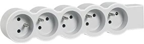 Legrand 050060 Разклонител 5x2P+ E,16A, IP20, френски стандарт, Бял - 050060
