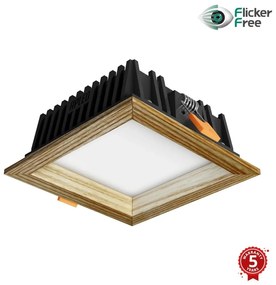 APLED - LED Лампа SQUARE WOODLINE LED/6W/230V 3000K 12x12 см пепел масивнo дървo