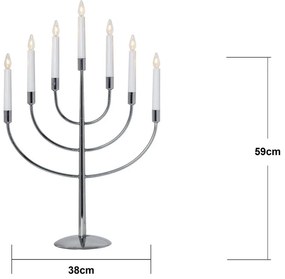 Коледна светлинна украса за контакт в сребрист цвят Titus – Star Trading
