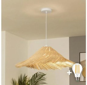 Brilagi - LED полилей на кабел CERIA BOHO 1xE27/40W/230V, диаметър 100 см, ратан