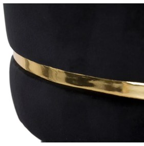 Черен/в златист цвят тапициран бар стол (височина на седалката 74 cm) Paris – Mauro Ferretti