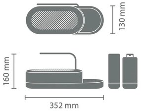 Сива пластмасова стойка за препарати SinkStyle – Brabantia