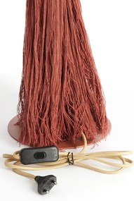 Настолна лампа в тухлен цвят с текстилен абажур (височина 58 cm) Espino – Light &amp; Living