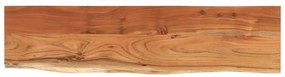 370226 vidaXL Стенен рафт, 80x20x2,5см, правоъгълен, масив акация, жив ръб