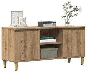 856429 vidaXL ТВ шкаф Artisan Oak 102x35x50 cm Инженерна дървесина