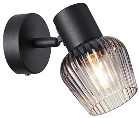 Prezent 14100 - Спот аплик OASIS 1xE27/60W/230V черен/опушен