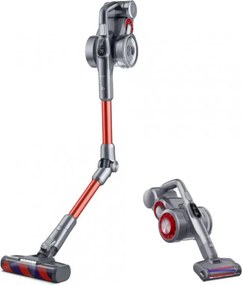 Вертикална прахосмукачка JIMMY H9 Flex, 600W, 200 AW, 0.6 л, Сгъваема, Автономност 80 минути, LED дисплей, Двойна Cyclon технология, Червен/сив