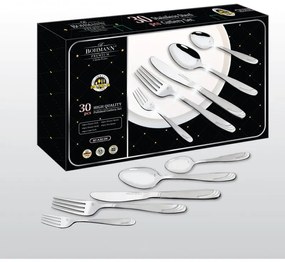 Комплект прибори за хранене Bohmann BP A30-SM, Кутия, 30 бр, Инокс