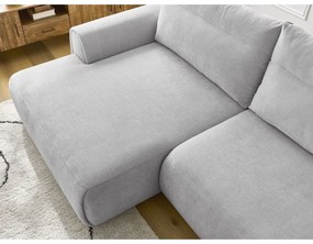 Светлосив ъглов диван Aden – Bobochic Paris