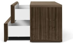 Кафяво нощно шкафче с 2 чекмеджета Aurora - TemaHome