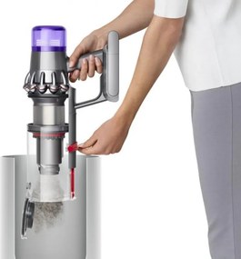 Вертикална прахосмукачка Dyson V11 Fluffу 476550-01 2в1, 185AW, 0.54 л, 125 000 об/мин, Автономия 60 мин, 3 режима, LCD, Никел/червен