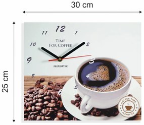 Стенен часовник с чаша кафе