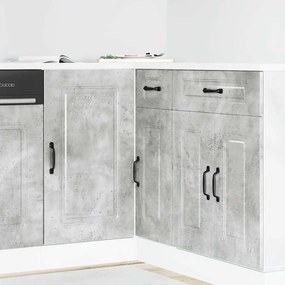 854322 vidaXL Кухненски шкаф, "Kalmar", бетонно сив, инженерно дърво