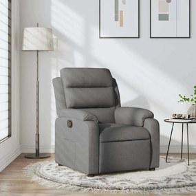 373463 vidaXL Реклайнер, тъмносив, текстил