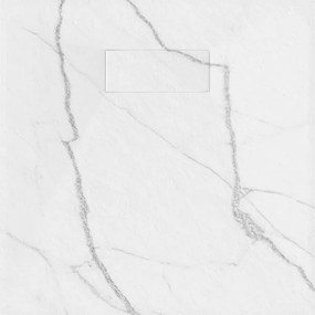 Mexen Hugo квадратен душ поддушник SMC 90 x 90 cm, бял камък - 42159090
