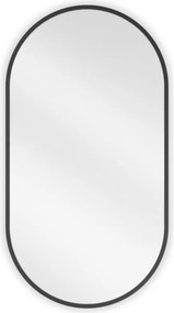 Mexen Loft овално огледало за баня 75 x 40 cm, черна рамка - 9851-075-040-000-70