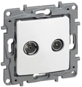 Legrand Розетка TV+SAT преходна 14dB цвят Бял Niloe  - 764557