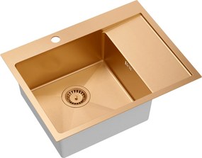 Стоманена мивка RUSSEL 116 Copper