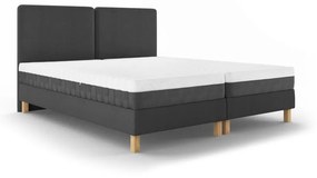 Тъмно сиво двойно легло Lotus, 160 x 200 cm - Mazzini Beds
