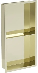 Mexen X-Wall-R вградена стелажна рафта с кант и рафт 60 x 30 см, златна - 1950603010S