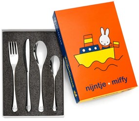 Детски прибори за хранене от неръждаема стомана в сребристо 4 бр Miffy - Zilverstad