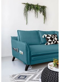 Тюркоазен ъглов разтегателен диван, десен ъгъл Charming Charlie - Miuform