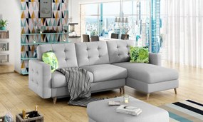 Ъглов диван Amelion-Γκρι Ανοιχτό