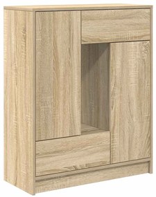 861852 vidaXL Бюфет с чекмеджета и вратички, дъб сонома, 73x31x90 см