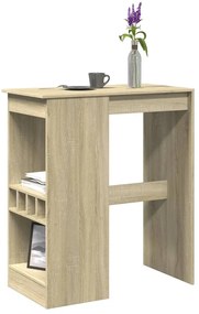 854339 vidaXL Бар маса с рафтове дъб сонома 90x47,5x103,5 см инженерно дърво