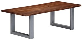 247828 vidaXL Маса за кафе с "живи" ръбове, 115x60x40 см, акация масив