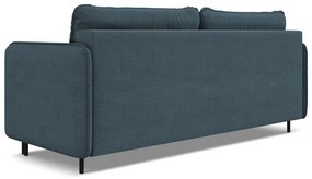 Син разтегателен диван с място за съхранение 226 cm Luana – Makamii