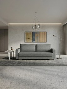 Диван Kleio Триместен-215φ 80β εκ.-Γκρι