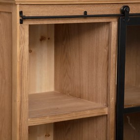 Библиотека atmosphera Danik, 80x40x150, MDF, Закалено стъкло