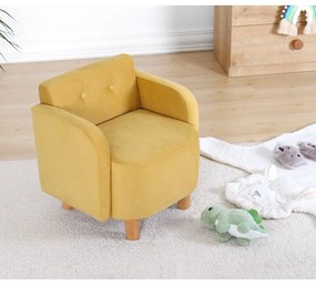 Жълт детски фотьойл Volie – Artie