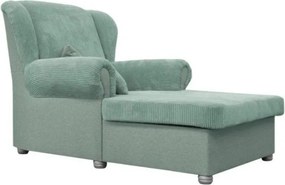 Шезлонг от рипсено кадифе в цвят мента Lord – Ropez