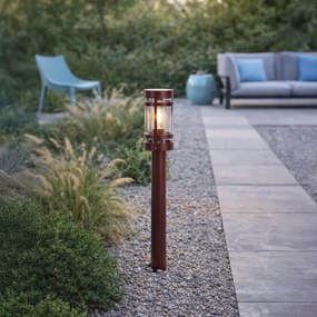 Модерна външна лампа тъмночервена 80 см IP44 - Gleam