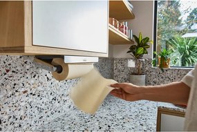 Стенен пластмасов държач за кухненска хартия в сребрист цвят RollGrip – Joseph Joseph