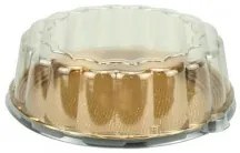 Horecano - Пластмасова кутия за торта за еднократна употреба ф25xh8см BAKERY-(HC-981894) (232203)