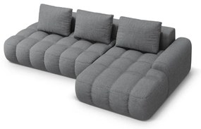 Сив сгъваем/с място за съхранение ъглов диван (десен ъгъл) Linz – Cosmopolitan Design