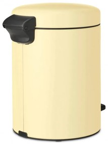 Кош за боклук с педал Brabantia NewIcon 1008840, 5 л, Леко затваряне, Противоплъзгаща основа, Жълт