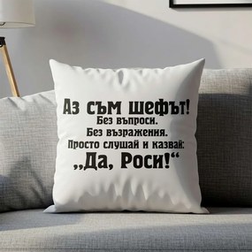 Възглавничка - Аз съм шефът! Да, Роси!