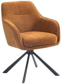 Оранжеви тапицирани трапезни столове в комплект 2 бр. Avola – Unique Furniture