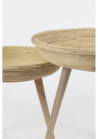 Ратанови кръгли странични масички в комплект от 2 бр. ø 56 cm Colon – Light &amp; Living