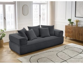 Тъмносив шенилов диван 237 cm Whesley – Bobochic Paris
