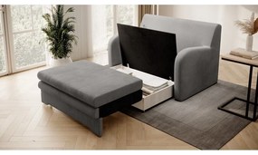 Сив кадифен сгъваем диван 130 cm Ario – ELTAP