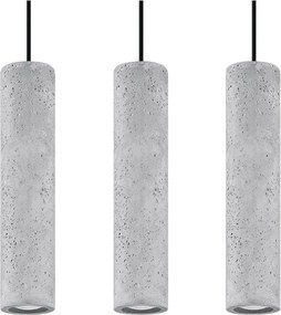 Сиво бетонно висящо осветително тяло Fadre – Sollux