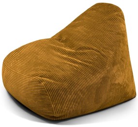 Пуф от рипсено кадифе в цвят горчица Snug 100 – SLOWDOWN